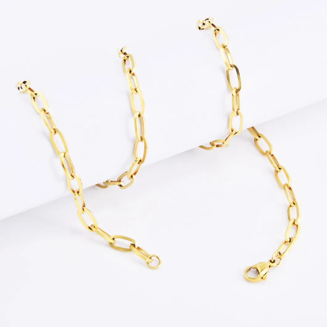 Fashion Hip Hop Jewellery Square Wire Cable Chain for Gold Plated Layering Neckace Bracelet Jewelry Making