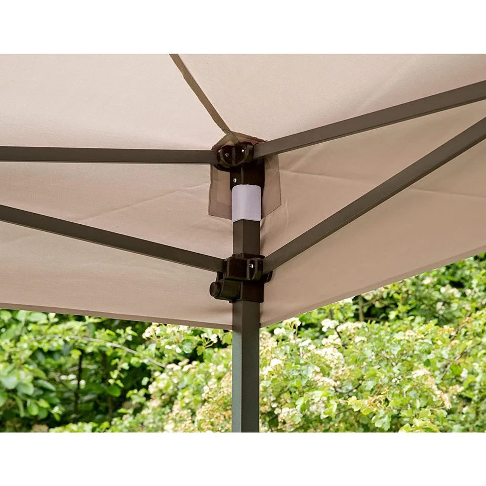 3m X 3m Grey Garden Gazebo Dome Pop up Party Canopy Tent UV Protection Pergola