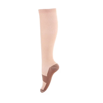 El milagro de las fibras infundidas de cobre de encargo del nilón colorido de alta calidad pega los calcetines deportivos de la compresión 20